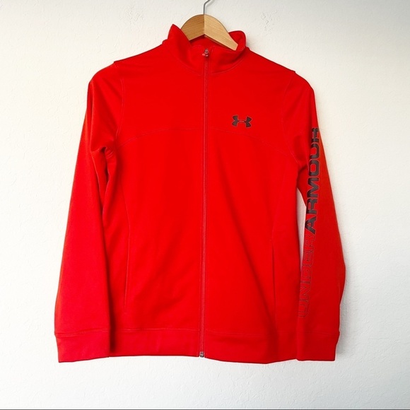 Under Armour-Boys' Armour Fleece Full Zip- Size: Youth LG-Color:‎ Orange - Picture 1 of 8